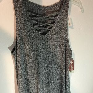 grey crossed tanktop